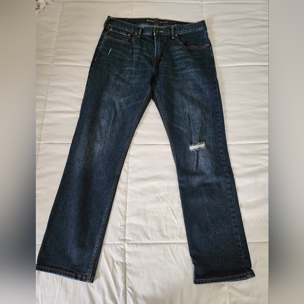 Old Navy Dark Blue Straight Jeans for Men